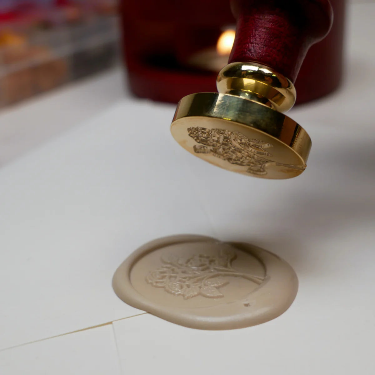 Design Cards with Rub Transfer & Wax Seal