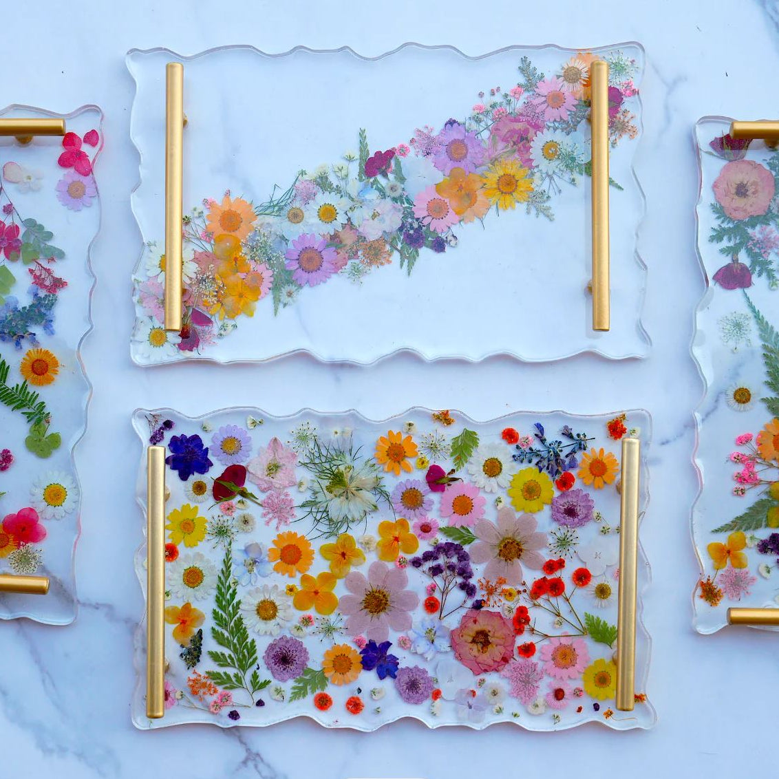 Make a Floral Resin Serving Tray