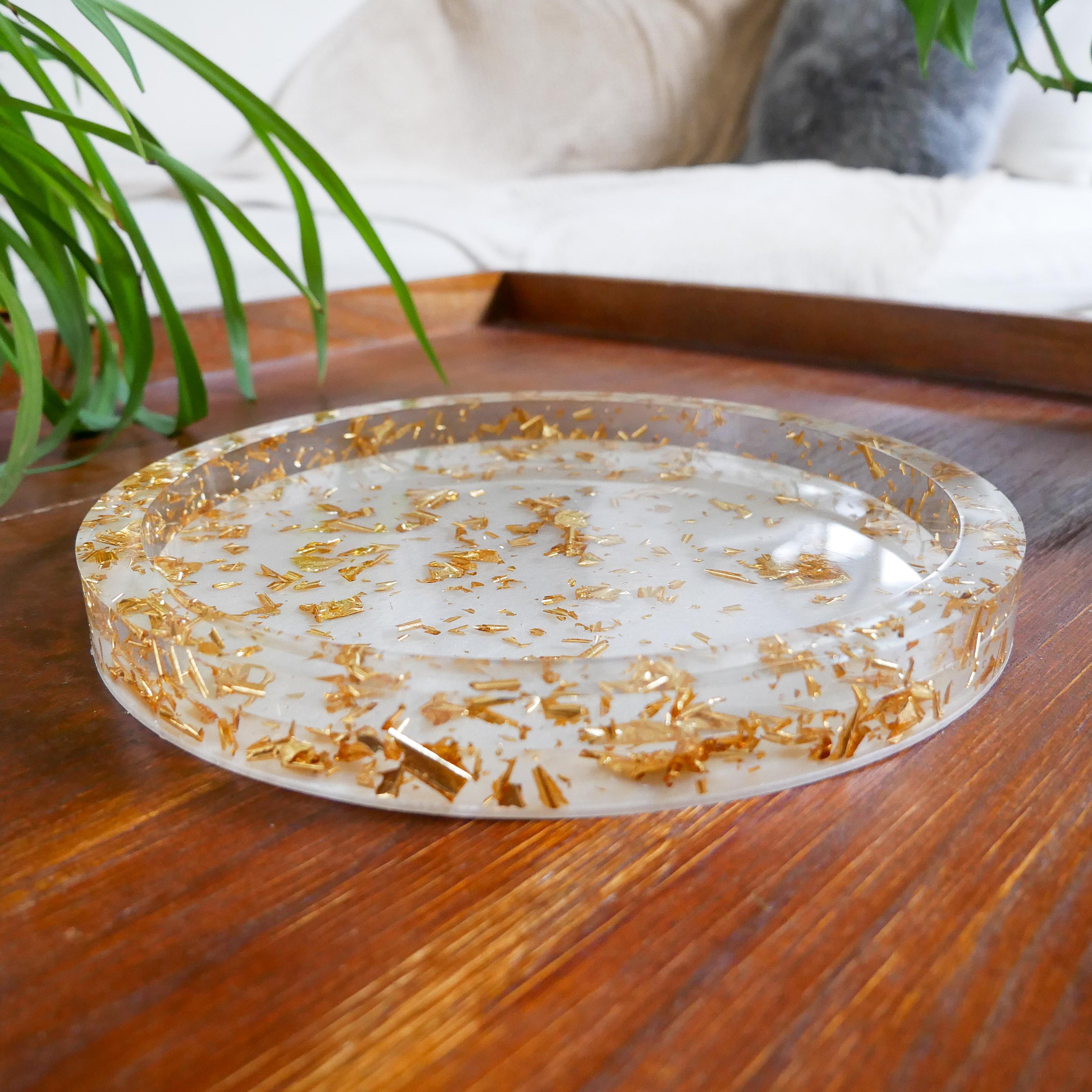 Create a Gold Leaf Resin Tray