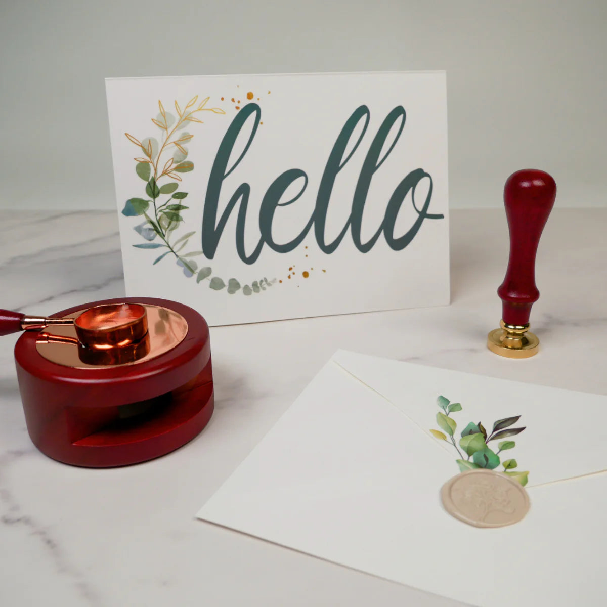 Design Cards with Rub Transfer & Wax Seal