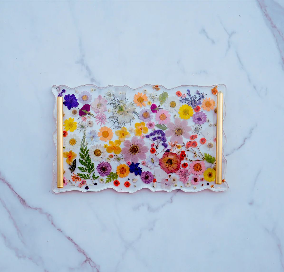 Make a Floral Resin Serving Tray