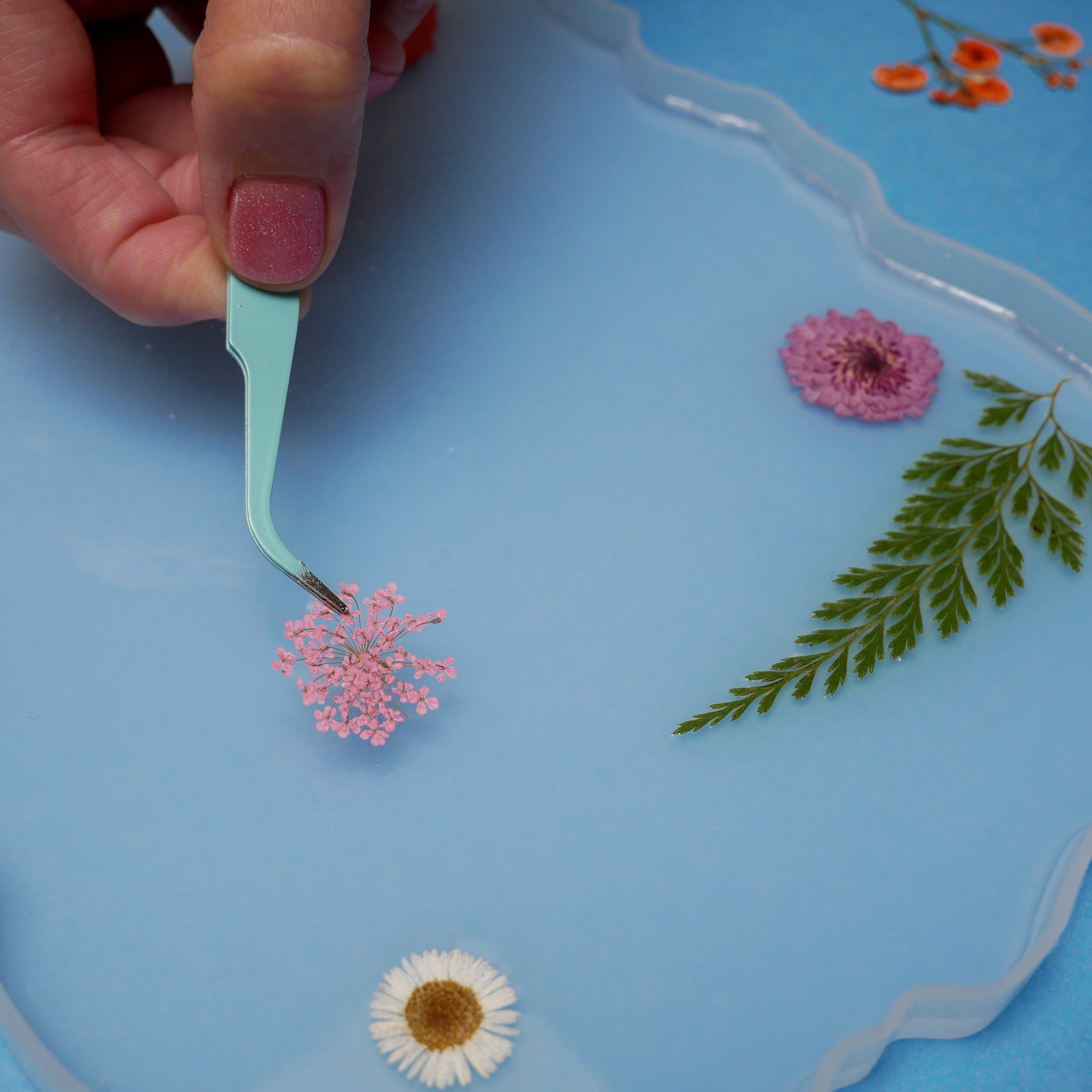 Make a Floral Resin Serving Tray